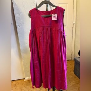 NWT Primary Swing Dress in Raspberry, Size 12